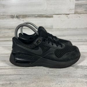 Nike Womens Air Max System Sneakers Casual Shoes Triple Black Size 5 US‎